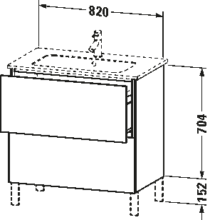 Stojící skříňka pod umyvadlo, LC6626