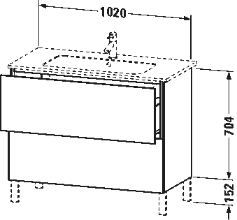 Vanity unit floorstanding, LC6627