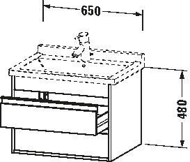挂壁式浴柜, KT6643