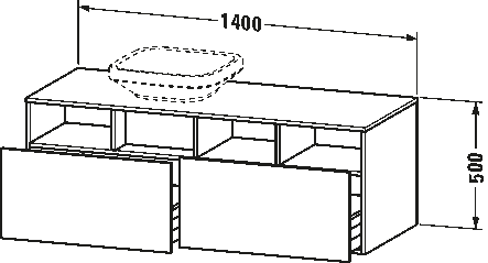 Konsolenwaschtischunterbau wandhängend, DS6785 L/R