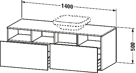 Konsolenwaschtischunterbau wandhängend, DS6785 L/R