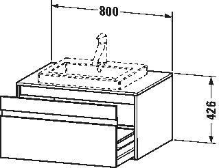 Mueble bajo lavabo para encimera, KT6794