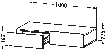 Shelf with drawer, DS8270