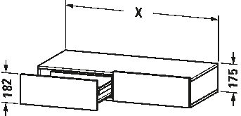 Shelf with drawer, DS8271