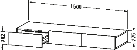 Shelf with drawer, DS8272