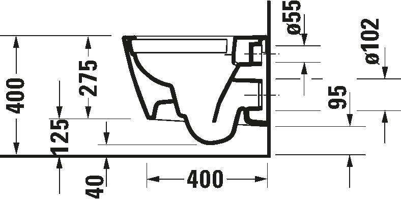 Veggmontert toalett Kompakt, 257309