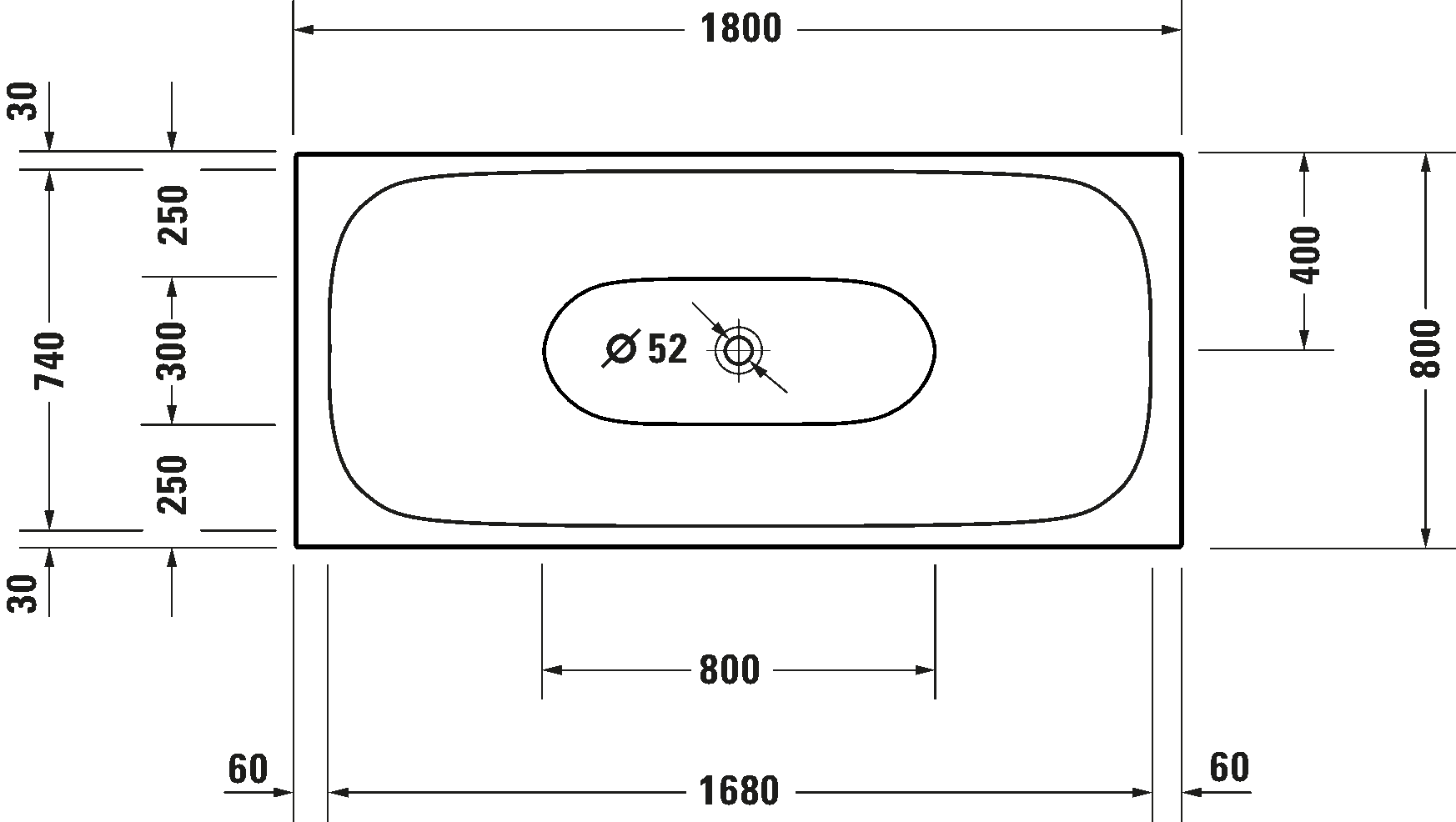 Bañera con marco metálico, 700443
