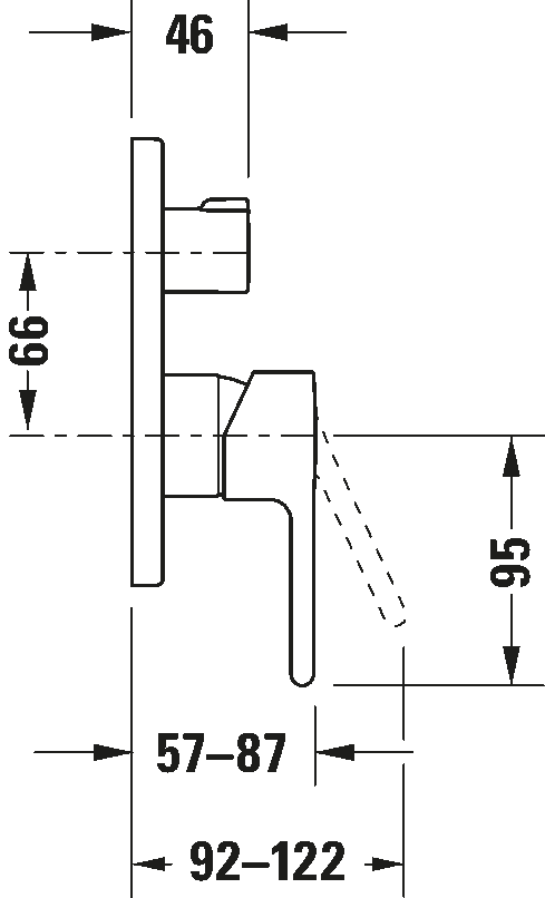 Einhebel-Wannenmischer Unterputz, B25210018