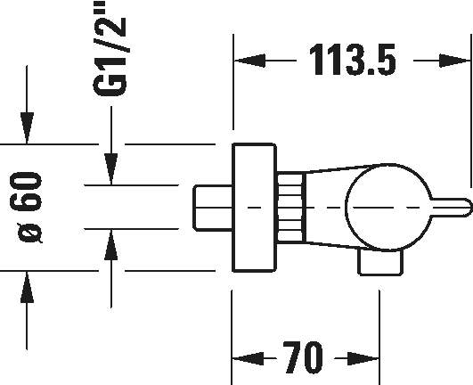 Termostatik sıvaüstü duş bataryası, B24220000