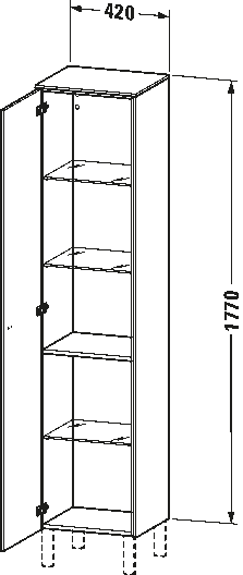 Tall cabinet, BR1330 L/R