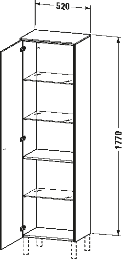 Tall cabinet, BR1331 L/R