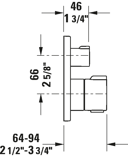 Badthermostaat inbouw, C15200014