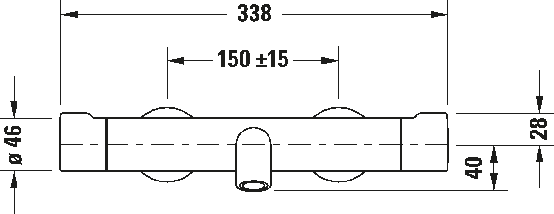 Badekartermostat for avdekket montering, C15220000