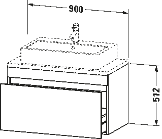 Console wastafelonderbouw hangend, DS5303