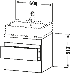 Mueble bajo lavabo para encimera, DS5305