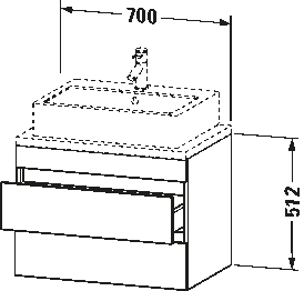 Mueble bajo lavabo para encimera, DS5306