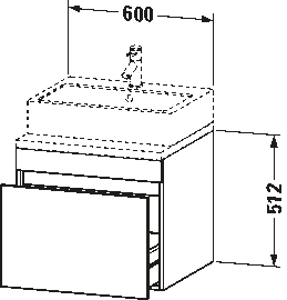 Mueble bajo lavabo para encimera, DS5310