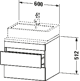 Mueble bajo lavabo para encimera, DS5315