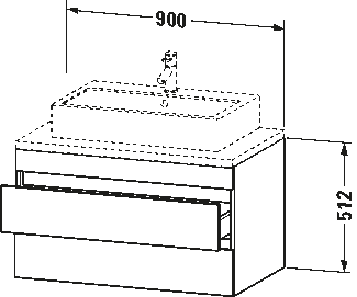 Mueble bajo lavabo para encimera, DS5318