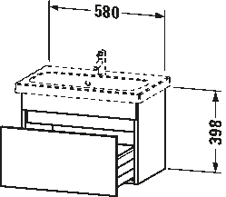 Vægmonteret vaskeskab, DS6379