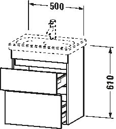 Závěsná skříňka pod umyvadlo, DS6403