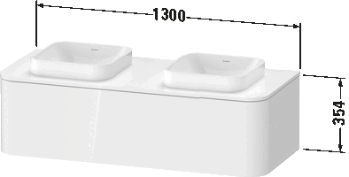 Meuble sous lavabo suspendu pour plan de toilette, HP4943 B
