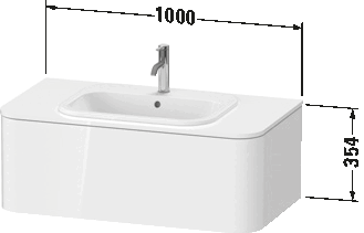 挂壁式浴柜台面, HP4951