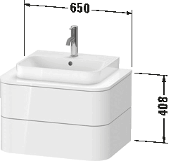 Meuble sous lavabo suspendu pour plan de toilette, HP4960