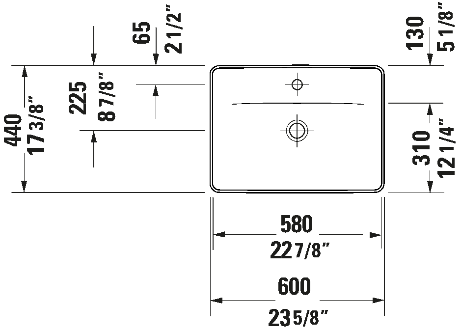 Einbauwaschtisch, 035760