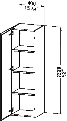 Semi-tall cabinet, LC1178 L/R