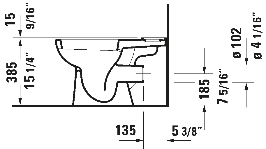 Toilet close-coupled, 211109