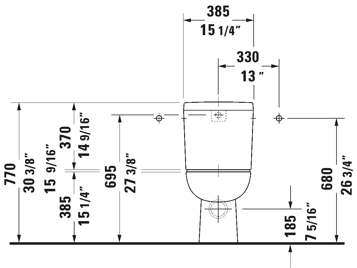 Staande WC voor combinatie, 211109