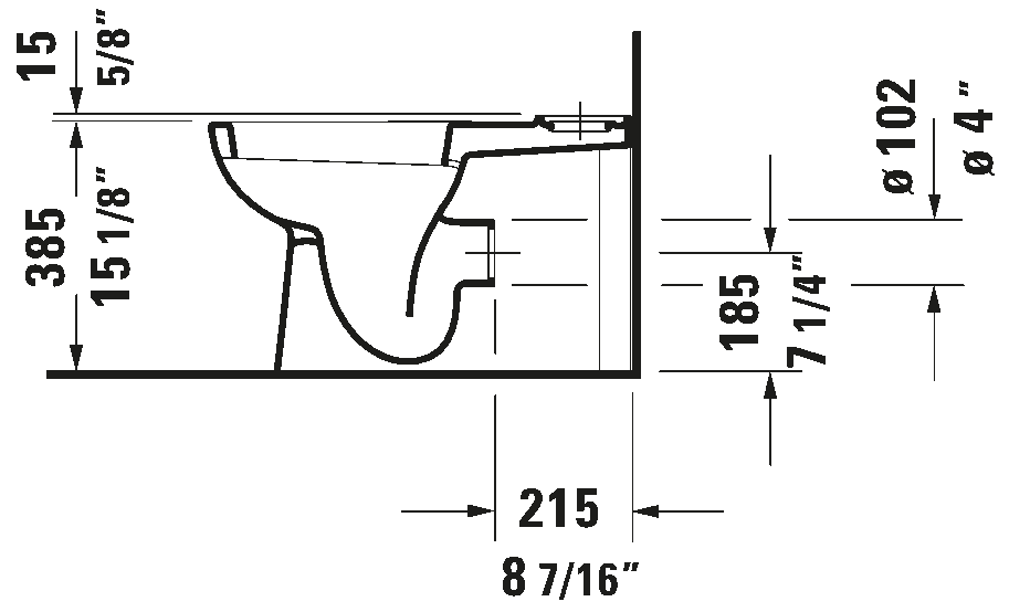 Toilet close-coupled, 211809