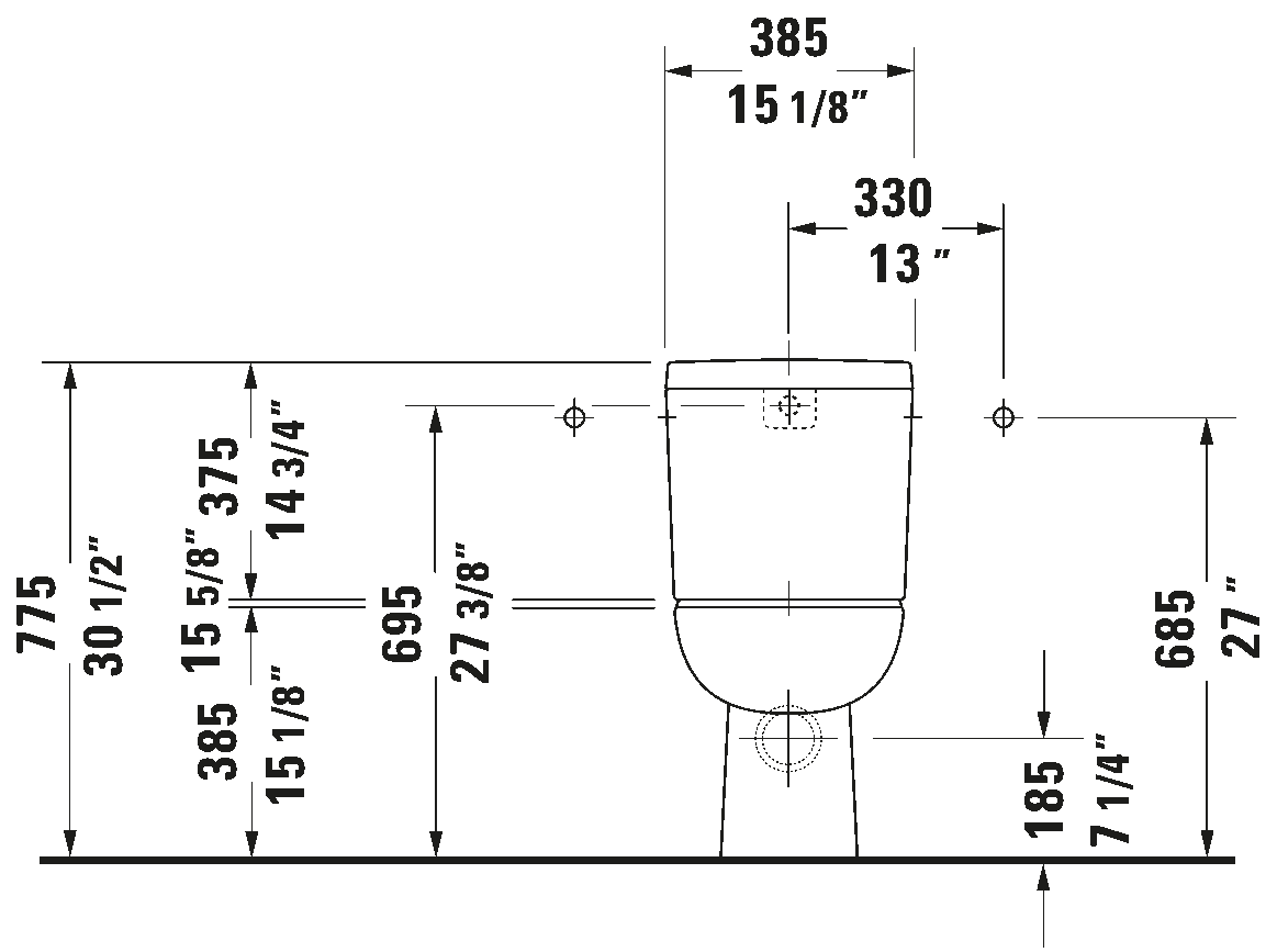 Golvstående toalett för kombination, 211809