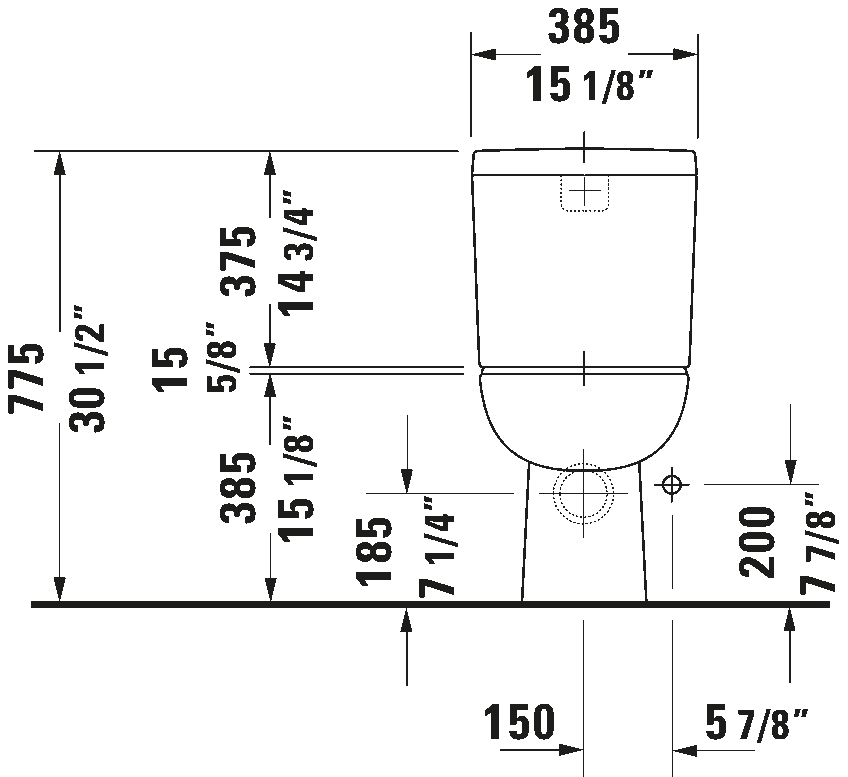 Toilet close-coupled, 211809