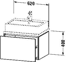 Console wastafelonderbouw hangend, LC5800