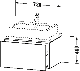 Mueble bajo lavabo para encimera, LC5801
