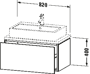 Mueble bajo lavabo para encimera, LC5802