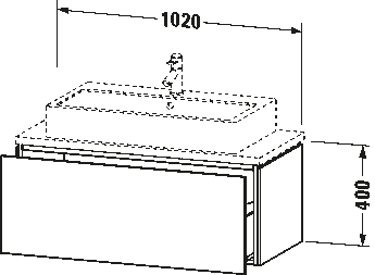 Mueble bajo lavabo para encimera, LC5804