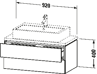 Mueble bajo lavabo para encimera, LC5808
