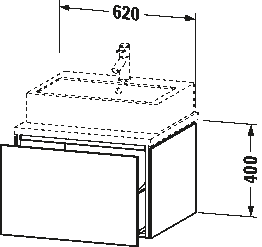 Mueble bajo lavabo para encimera, LC5810