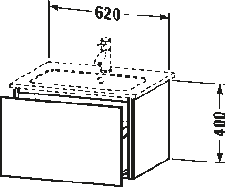 Mueble bajo lavabo suspendido, LC6140