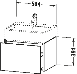 Závěsná skříňka pod umyvadlo, LC6175