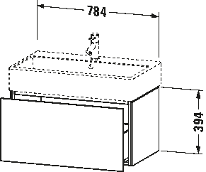 Mueble bajo lavabo suspendido, LC6177