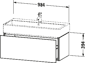 Mueble bajo lavabo suspendido, LC6178