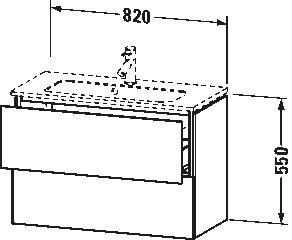 Mueble bajo lavabo suspendido, LC6257