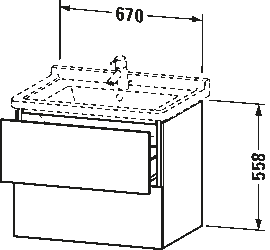 Závěsná skříňka pod umyvadlo, LC6264