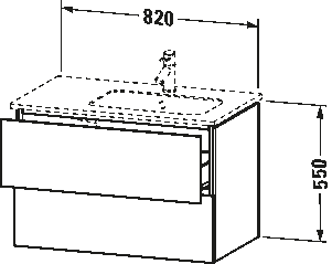 Závěsná skříňka pod umyvadlo, LC6292