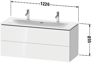 Vanity unit wall-mounted, LC6309