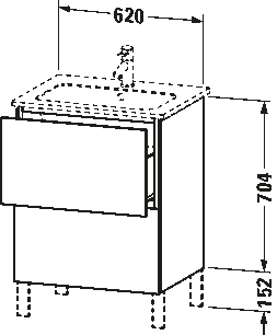 Stojící skříňka pod umyvadlo, LC6625